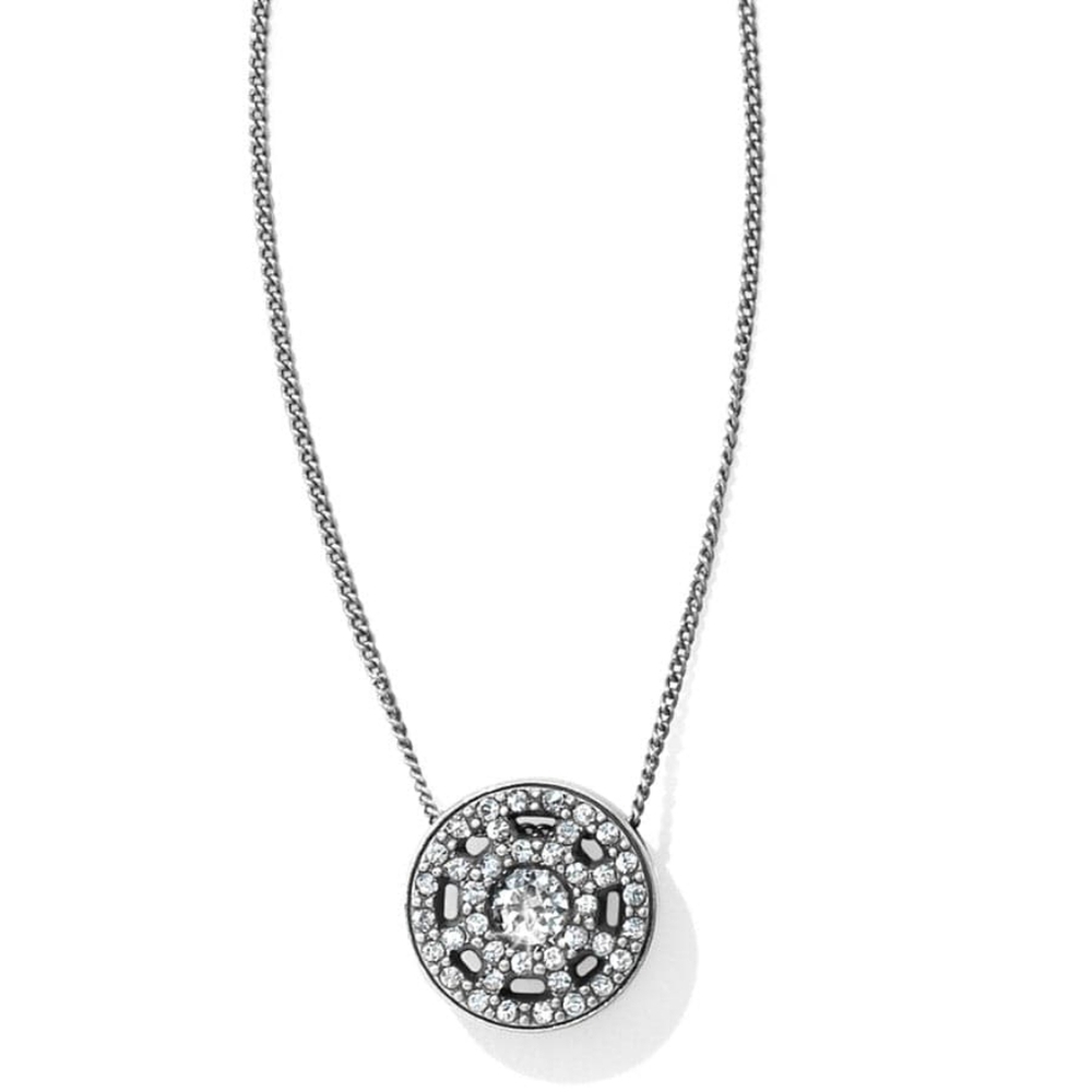 $72 Brighton "ILLUMINA PETITE" Swarovski Crystal Round Reversible Pendant Neck!